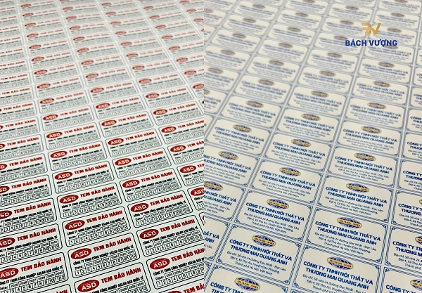 Báo giá in tem nhãn phụ thuộc những thiết kế tem nhãn khác nhau