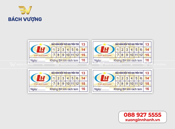 Mẫu in tem vỡ của doanh nghiệp trong ngành điện tử và công nghệ