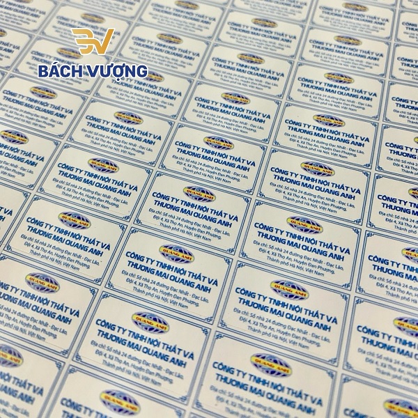 Ảnh sản phẩm tem vỡ tại Xưởng in nhanh Bách Vượng