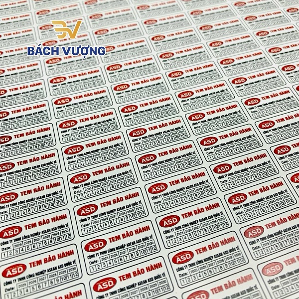 Ảnh sản phẩm tem decal vỡ tại In Bách Vượng