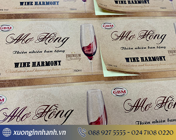 Mẫu tem nhãn sản phẩm rượu