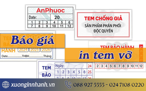 Báo giá in tem vỡ đầy đủ nhất và những lưu ý cần thiết dành cho doanh nghiệp