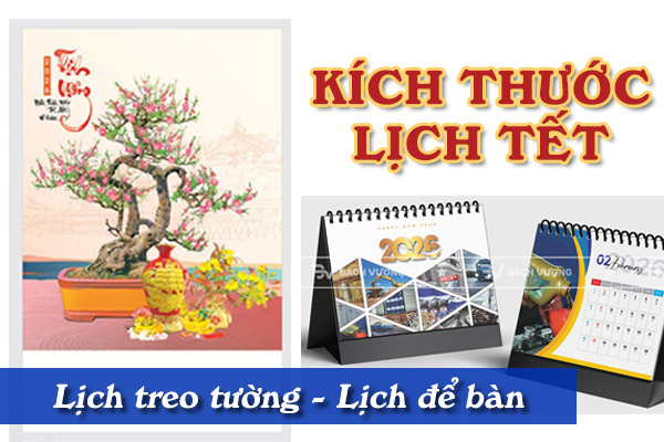 Tổng hợp các kích thước lịch phổ biến [Lịch để bàn, lịch treo tường]